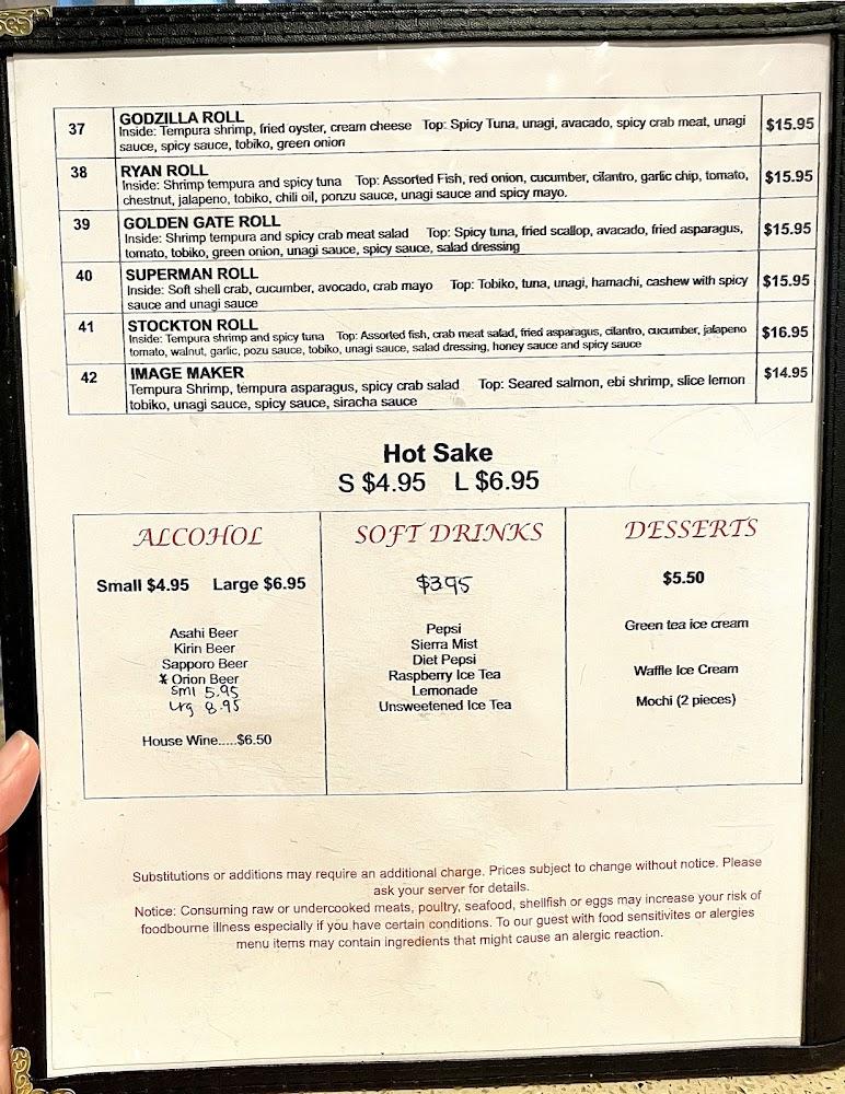 Shogun Japanese Restaurant Menu image 3
